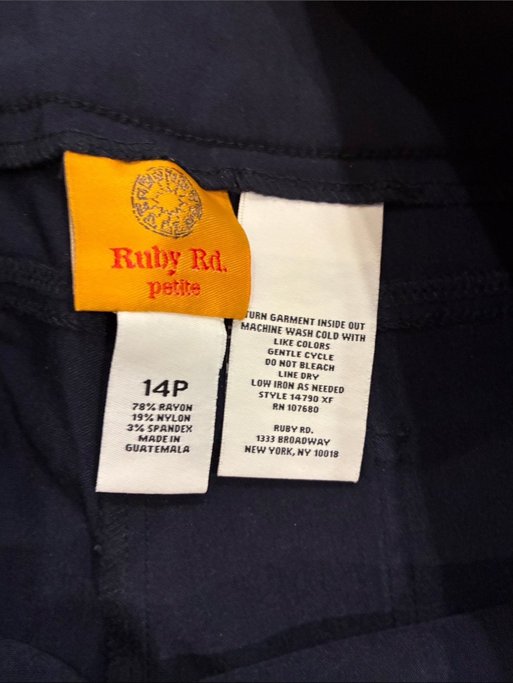 Ruby Rd. Navy Cropped Dress Pants - Picture 2 of 5